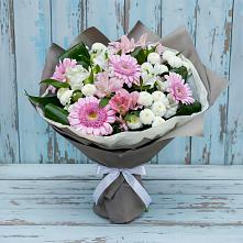 Букет цветов из:  Герберы, Альстромерии и Хризантемы #REPLACE_PRED# Салехарде