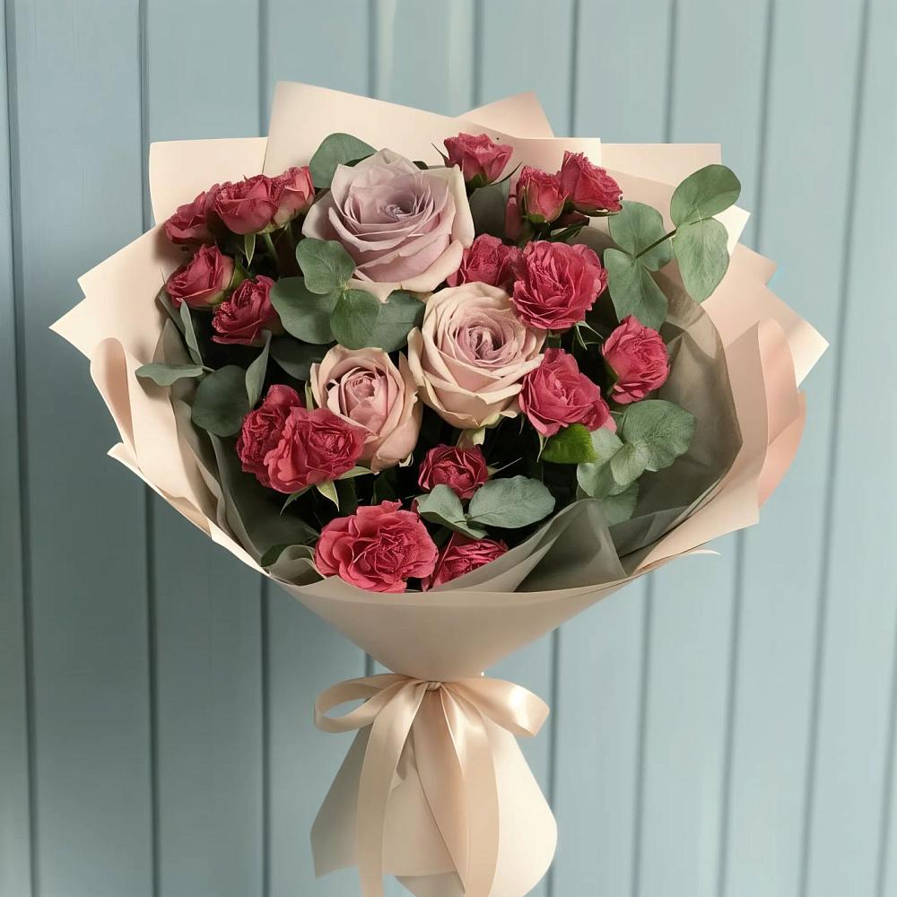 Букет цветов из: Гвоздики и Розы в Салехарде