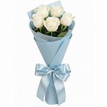 Букет 5 Белых роз Проуд #REPLACE_PRED# Салехарде