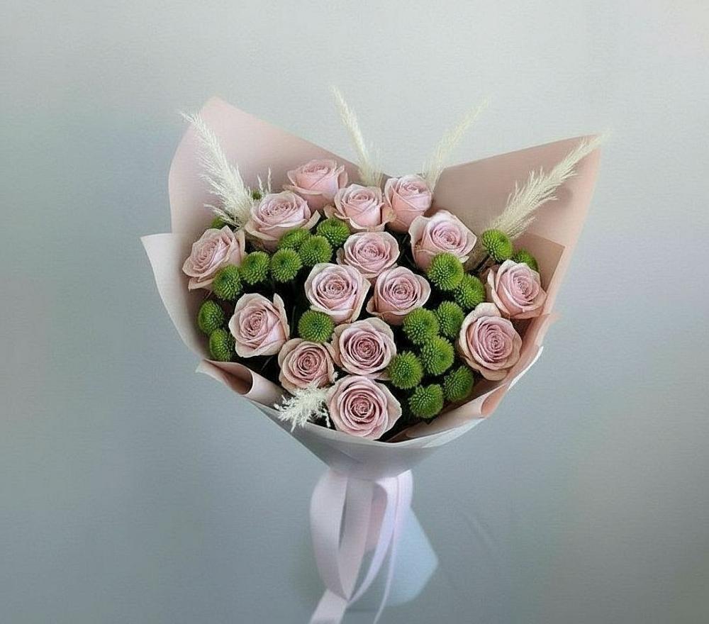 Букет цветов из: Розы и Хризантемы в Салехарде