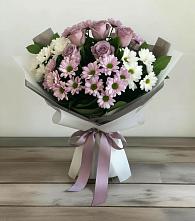 Букет цветов из:  Хризантемы и Розы #REPLACE_PRED# Салехарде