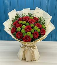 Букет цветов из:  Розы и Хризантемы #REPLACE_PRED# Салехарде