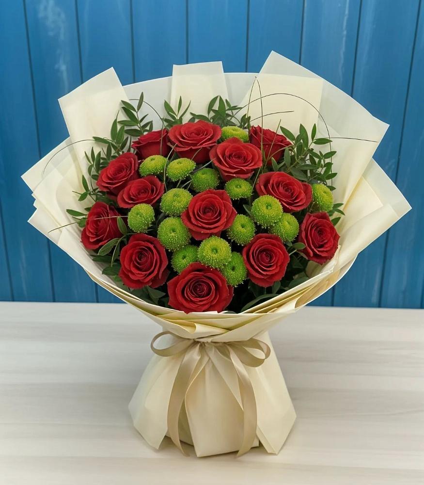 Букет цветов из: Розы и Хризантемы в Салехарде